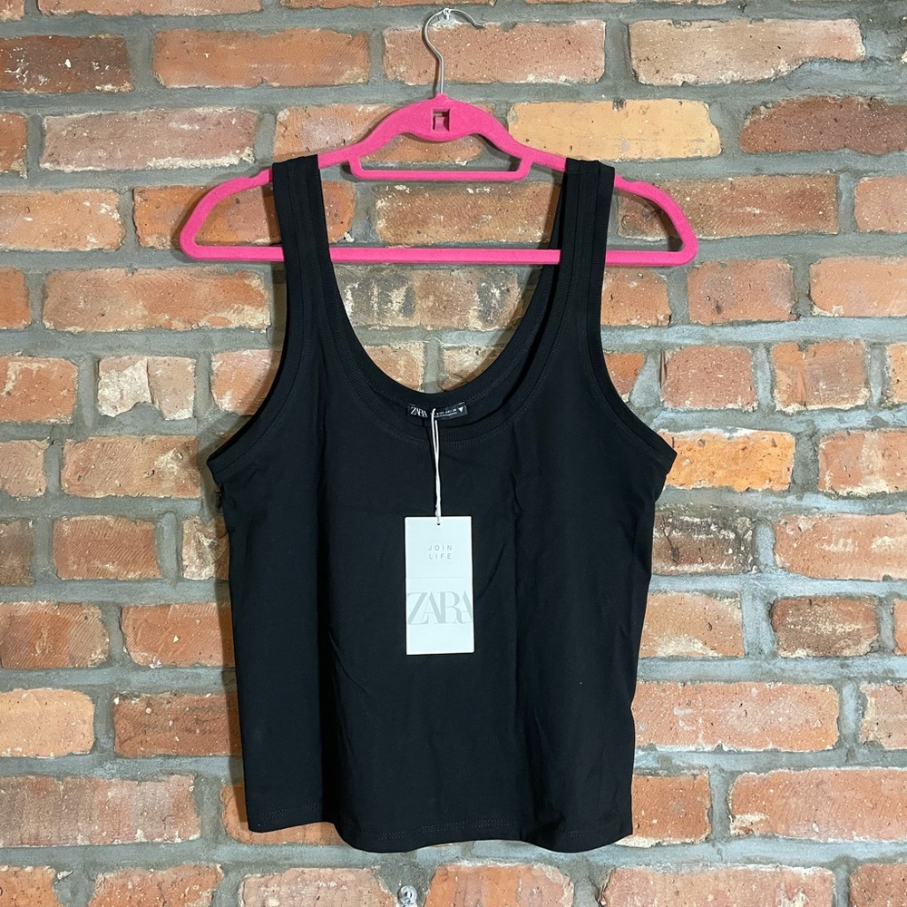 NWT Zara black tank top FITS LIKE M/L